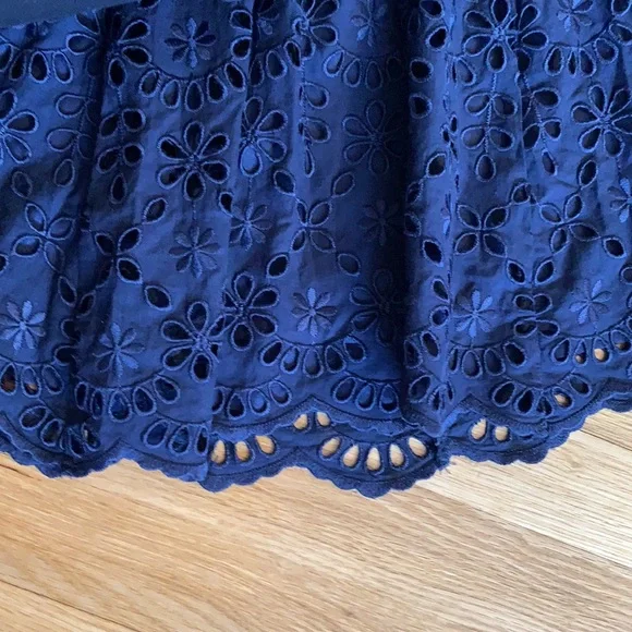 J. Crew Navy Scalloped Lace Midi Dress - Picture 5 of 5